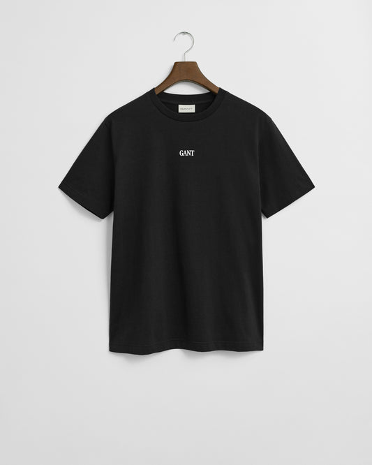 GANT Mens Small Graphic Short Sleeve T-Shirt - 5 Black