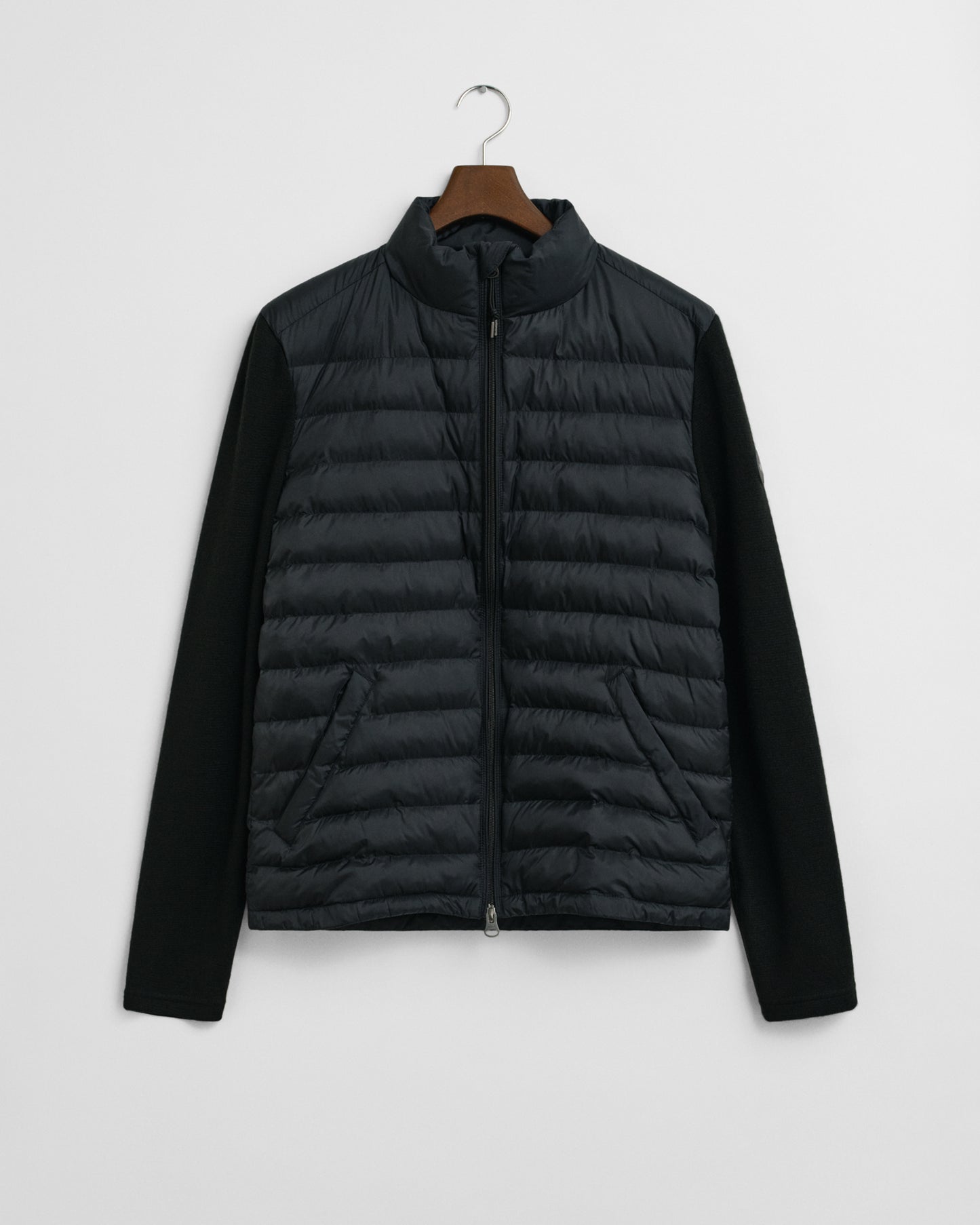 GANT Mens Mixed Media Hybrid Jacket - 5 Black