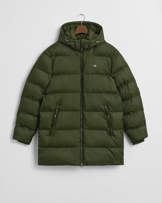 GANT Mens Active Cloud Mid Length Puffer Jacket - 360 Country Green
