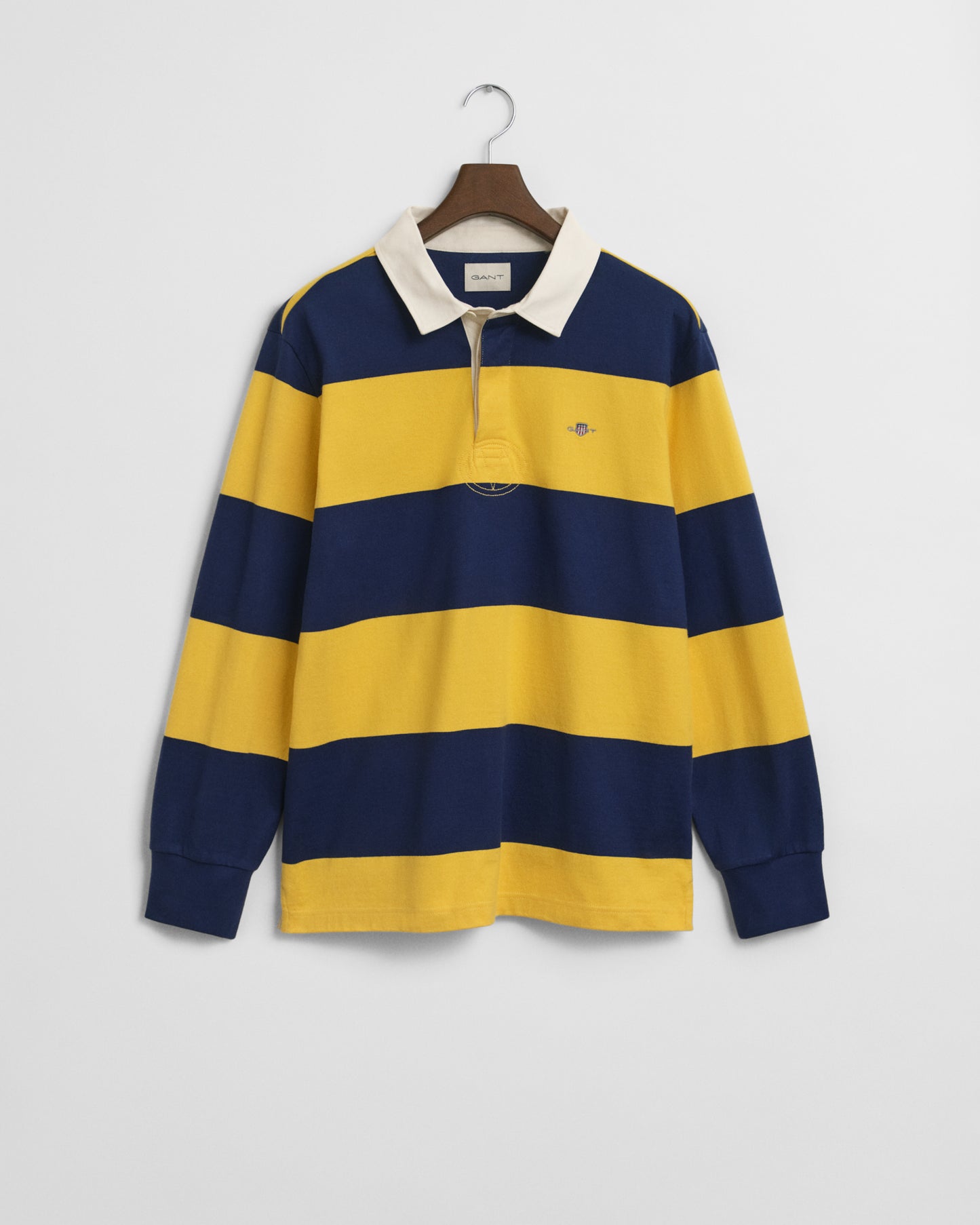 GANT Mens Striped Heavy Rugger - 423 Persian Blue
