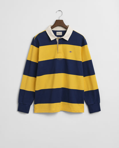 GANT Mens Striped Heavy Rugger - 423 Persian Blue