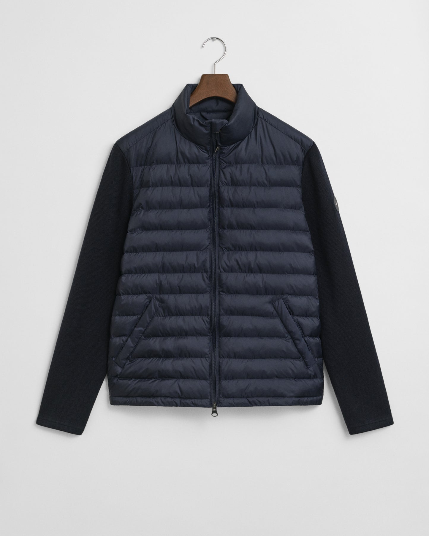 GANT Mens Mixed Media Hybrid Jacket - 433 Evening Blue