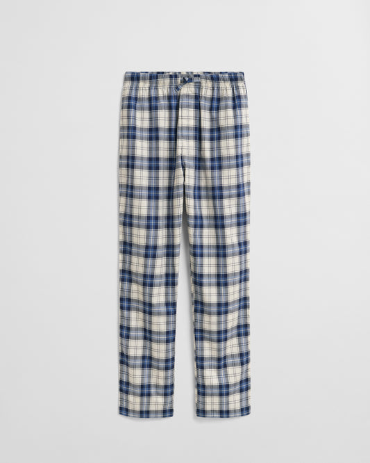 GANT Mens Checked Pyjama Pants - 473 Blue Water