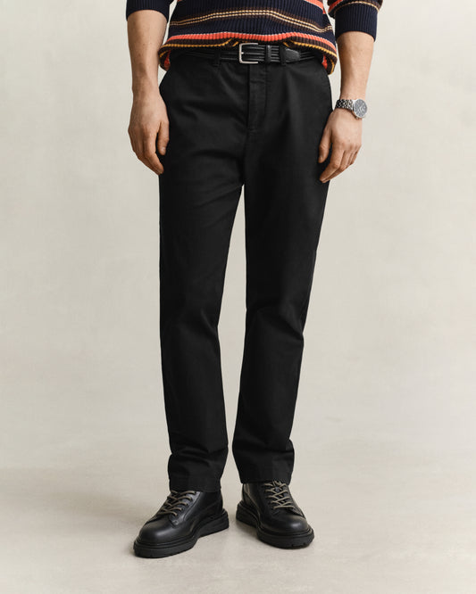 GANT Mens Regular Fit Classic Chinos - 05 Black