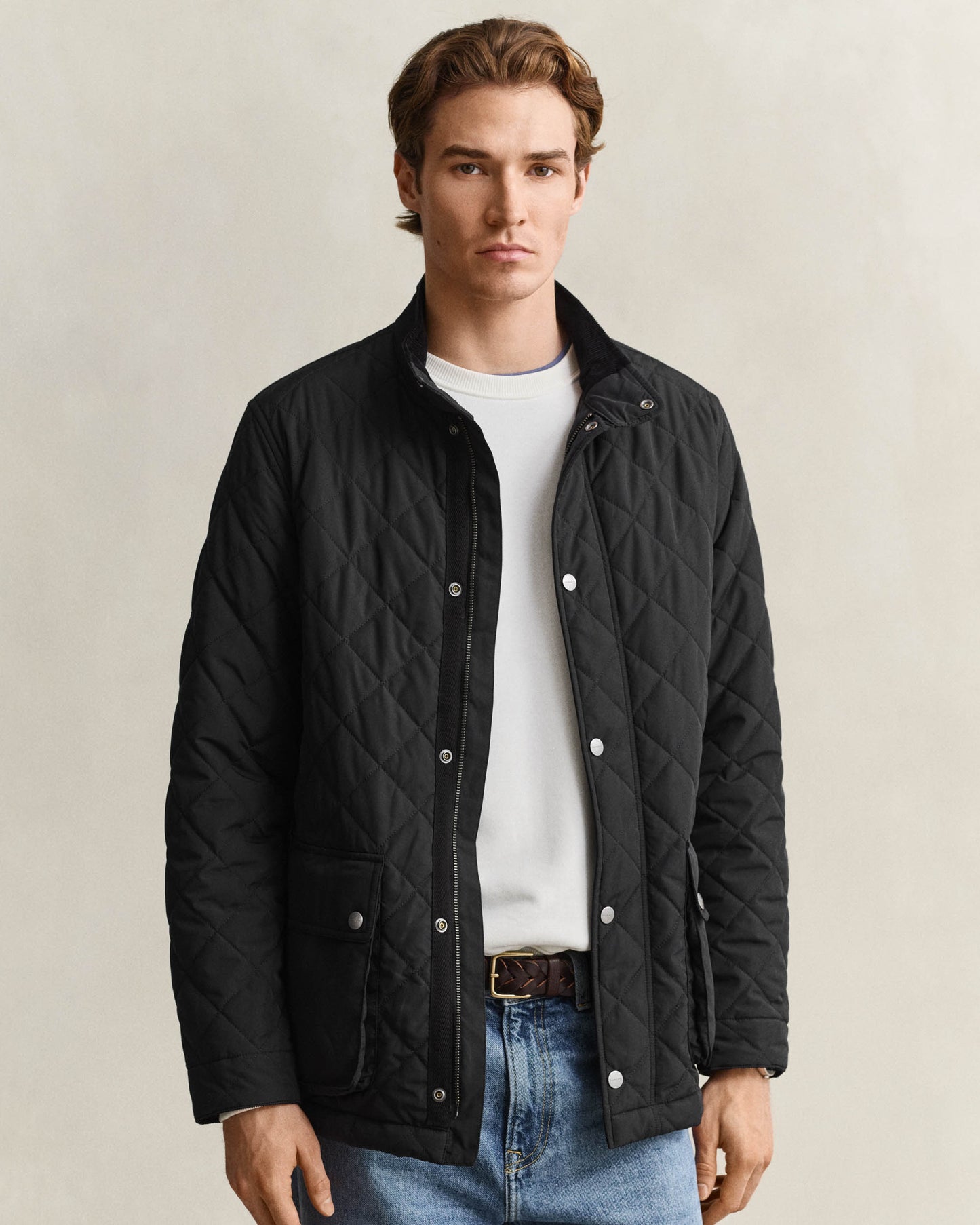 GANT Mens Quilted Mid Jacket - 5 Black