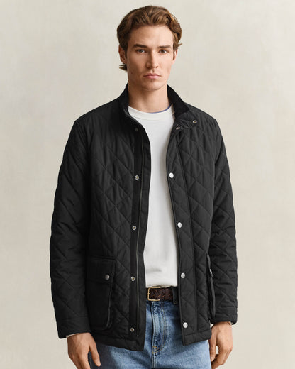 GANT Mens Quilted Mid Jacket - 5 Black
