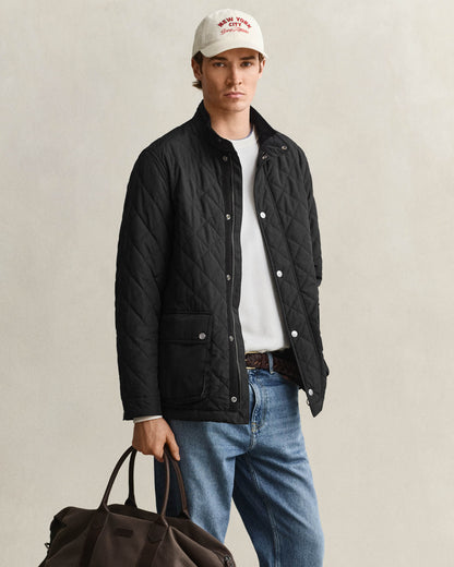 GANT Mens Quilted Mid Jacket - 5 Black
