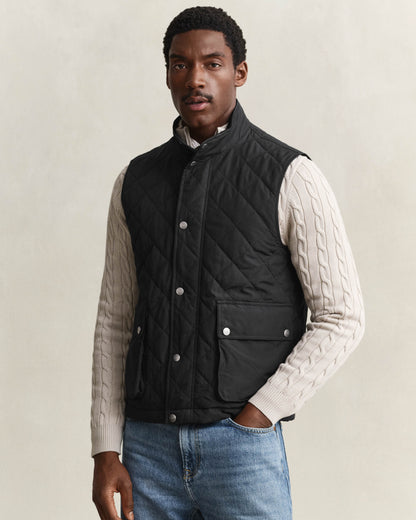 GANT Mens Quilted Vest - 5 Black