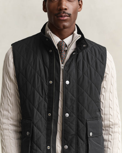 GANT Mens Quilted Vest - 5 Black