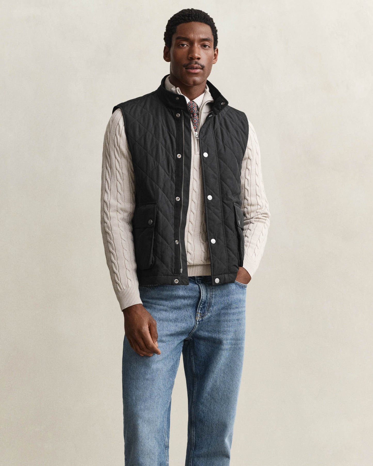 GANT Mens Quilted Vest - 5 Black