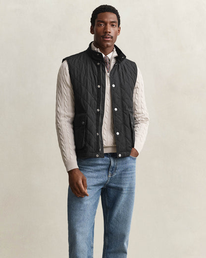 GANT Mens Quilted Vest - 5 Black