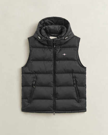 GANT Mens Active Cloud Vest - 5 Black | CHO | Designer Mens Padded Gilets