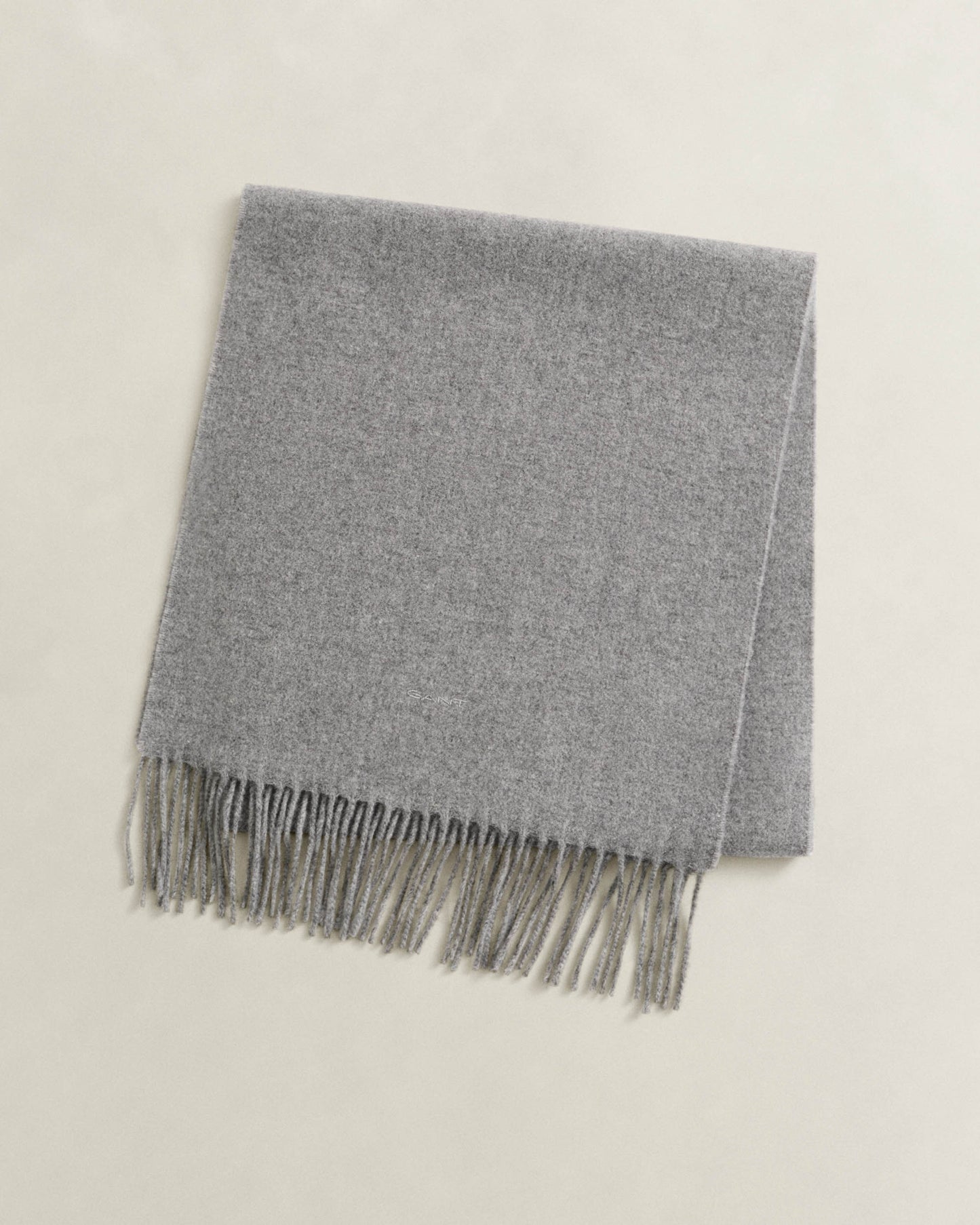 GANT Mens Wool Scarf - 38 Mid Grey