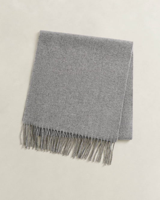 GANT Mens Wool Scarf - 38 Mid Grey