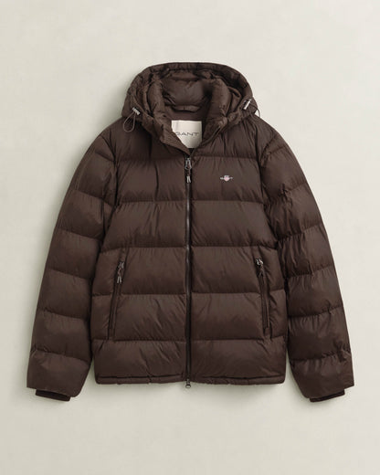 GANT Mens Active Cloud Jacket - 217 Black Brown | CHO | Designer Mens Padded Jackets