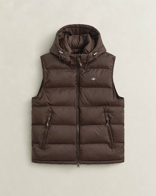 GANT Mens Active Cloud Vest - 217 Black Brown