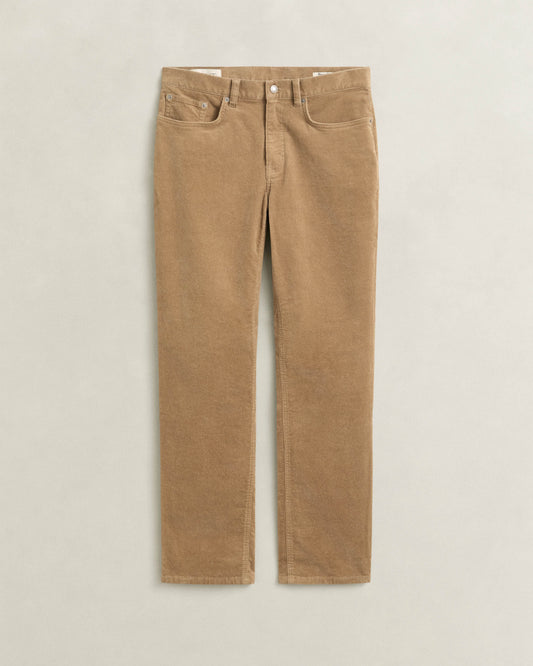 GANT Mens Regular Fit Cord Jeans - 264 Light Taupe