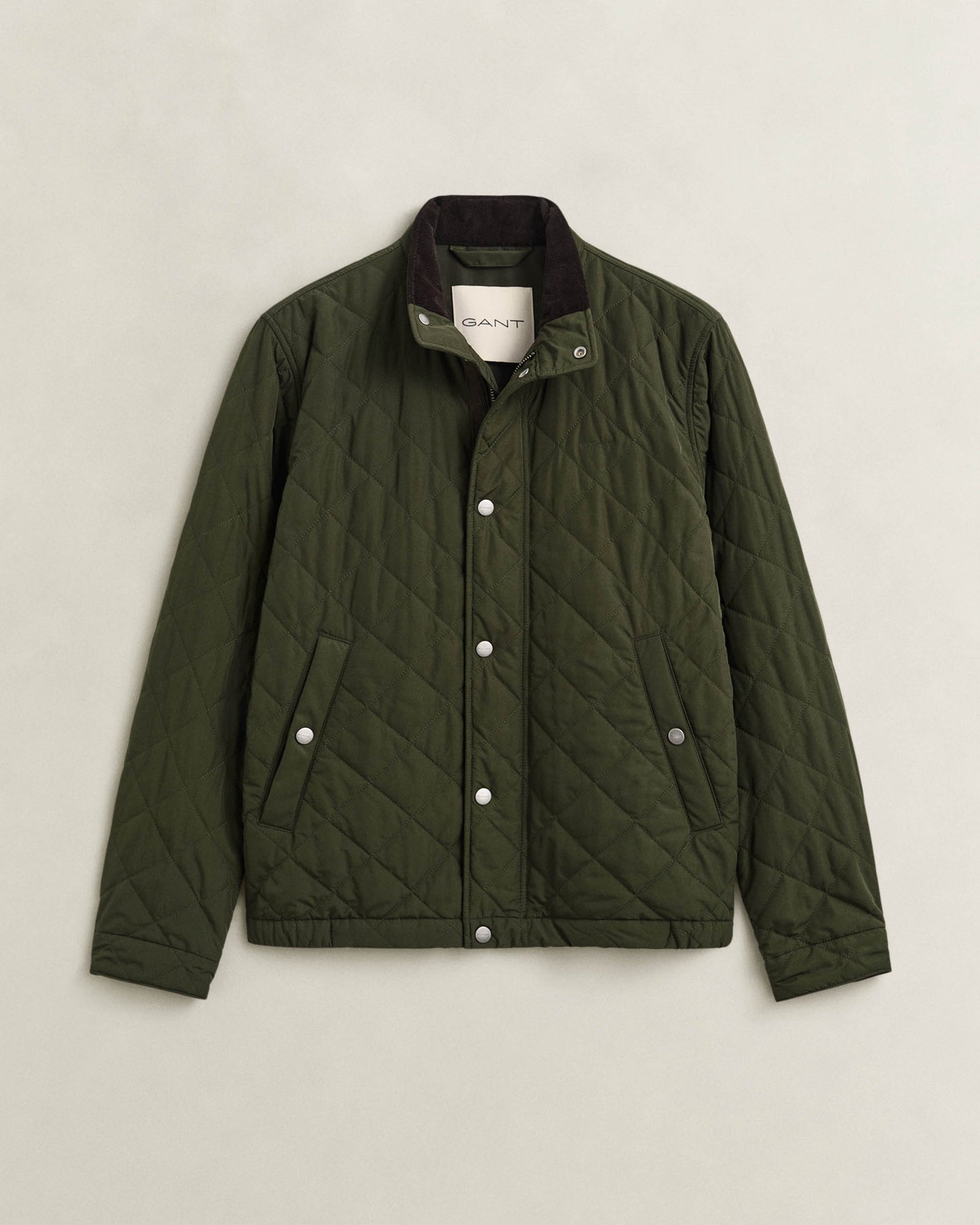 GANT Mens Quilted Jacket - 368 Dark Moss Green | CHO | Designer Mens Quilted Jackets