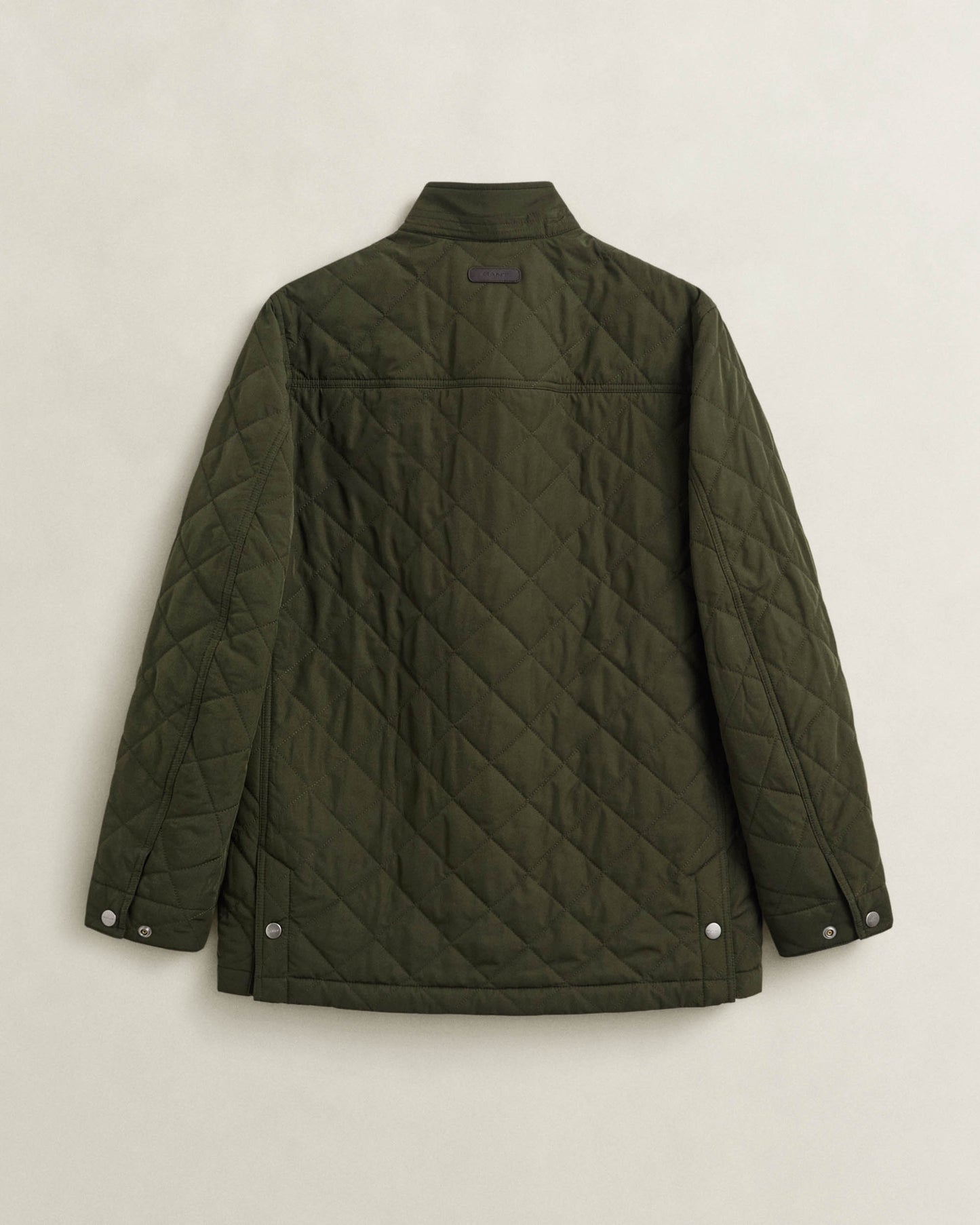 GANT Mens Quilted Mid Jacket - 368 Dark Moss Green | CHO | Designer Mens Quilted Jackets