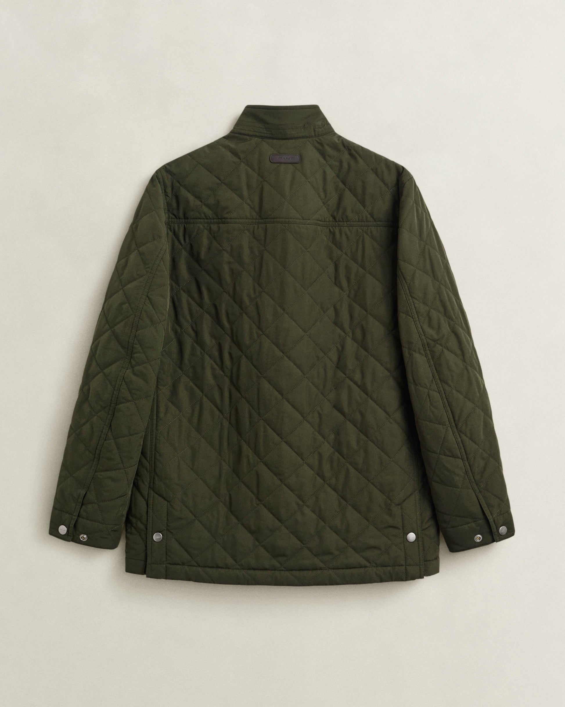 GANT Mens Quilted Mid Jacket - 368 Dark Moss Green | CHO | Designer Mens Quilted Jackets