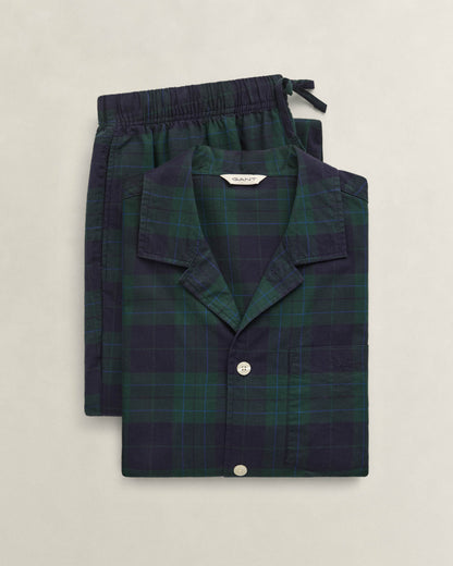 GANT Mens Checked Pyjama Set Giftbox - 374 Tartan Green