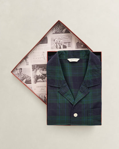 GANT Mens Checked Pyjama Set Giftbox - 374 Tartan Green