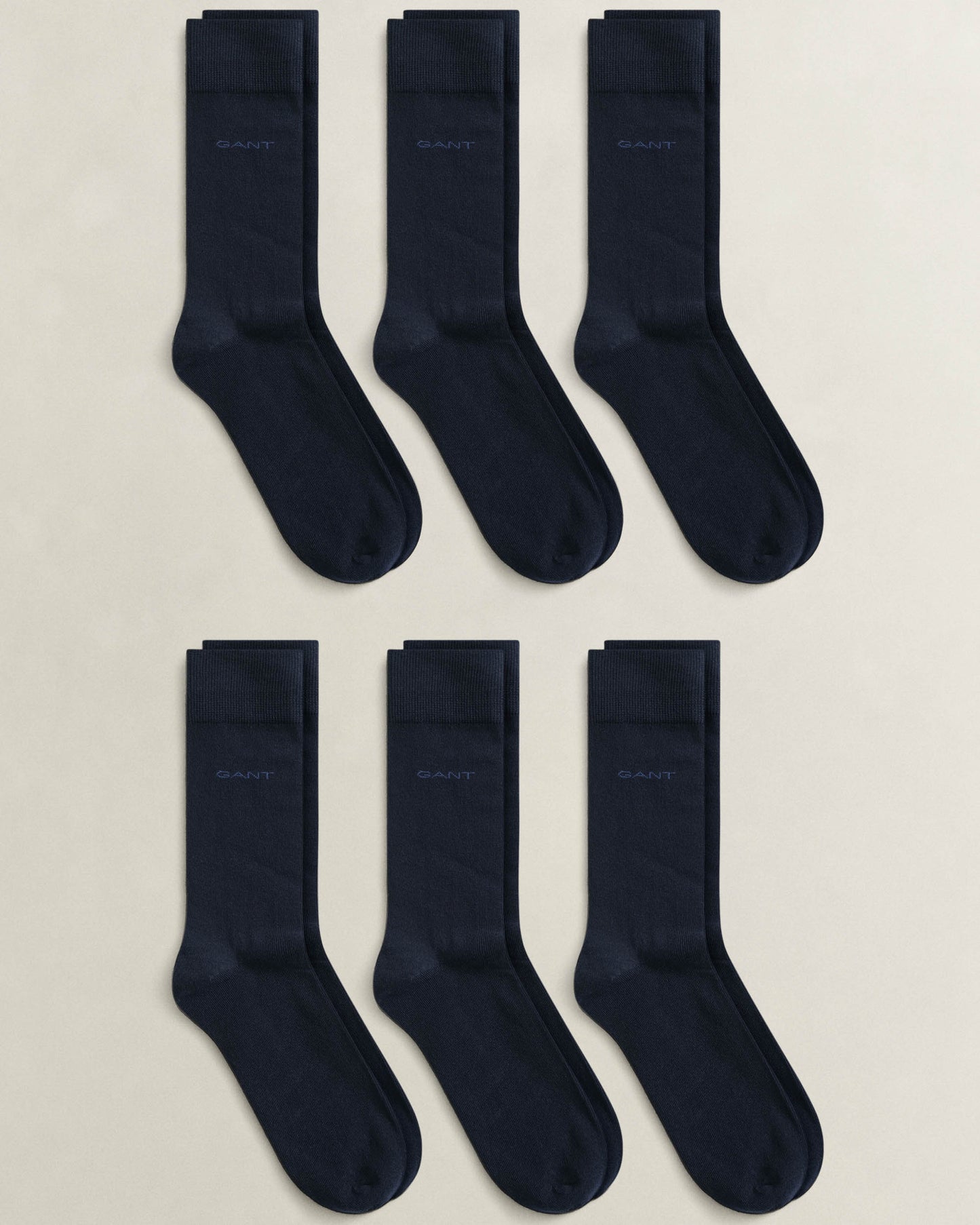 GANT Mens 6-Pack Cotton Socks - 410 Marine