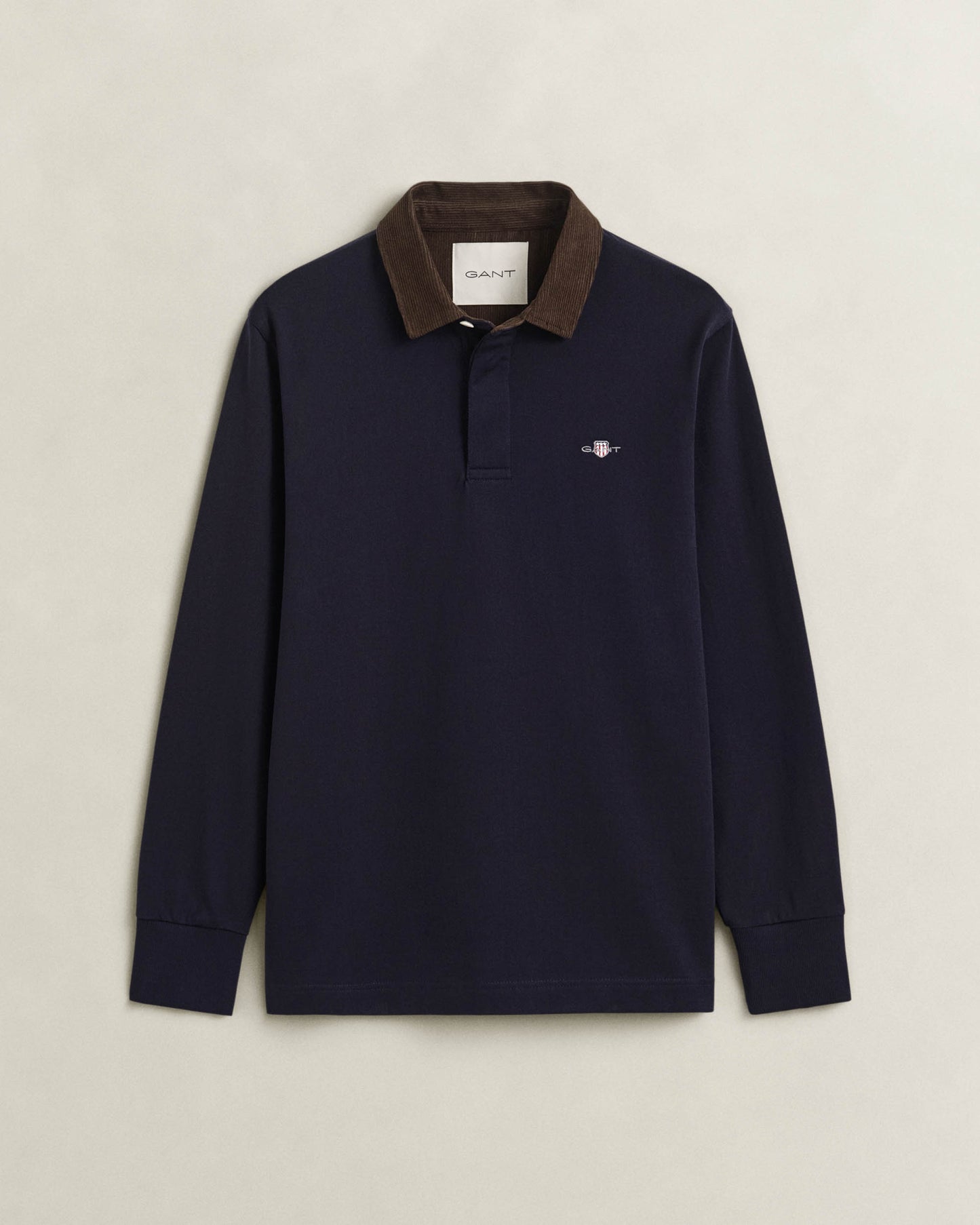 GANT Mens Cord Collar Rugger - 433 Evening Blue