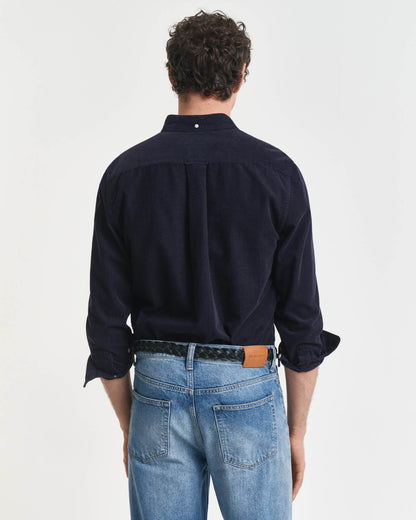 GANT Mens Regular Fit Corduroy Shirt - 433 Evening Blue