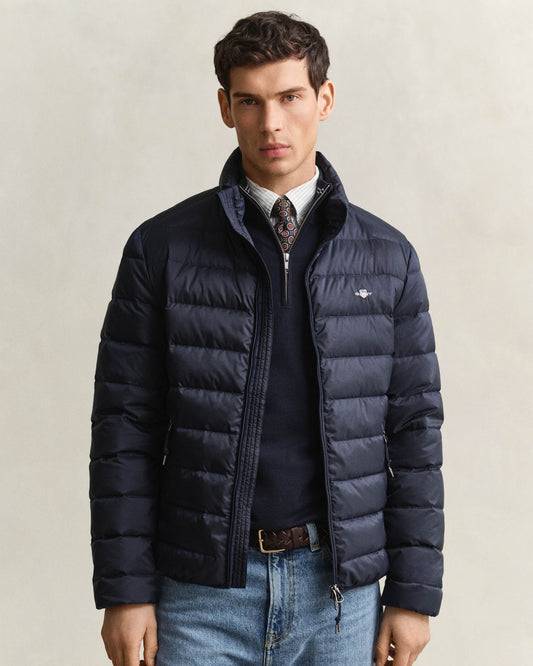 GANT Mens Light Down Jacket - 433 Evening Blue