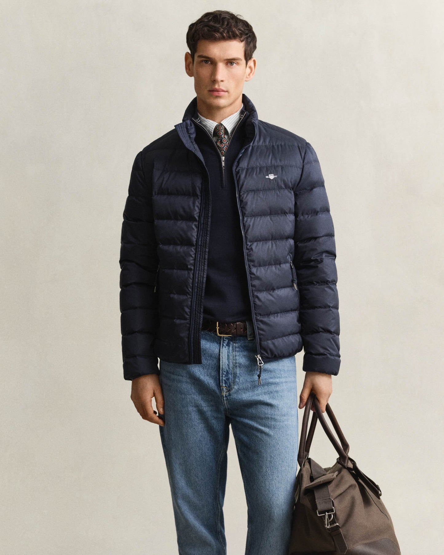 GANT Mens Light Down Jacket - 433 Evening Blue