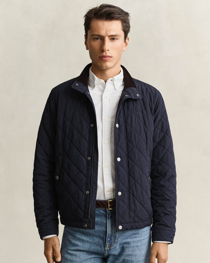 GANT Mens Quilted Jacket - 433 Evening Blue