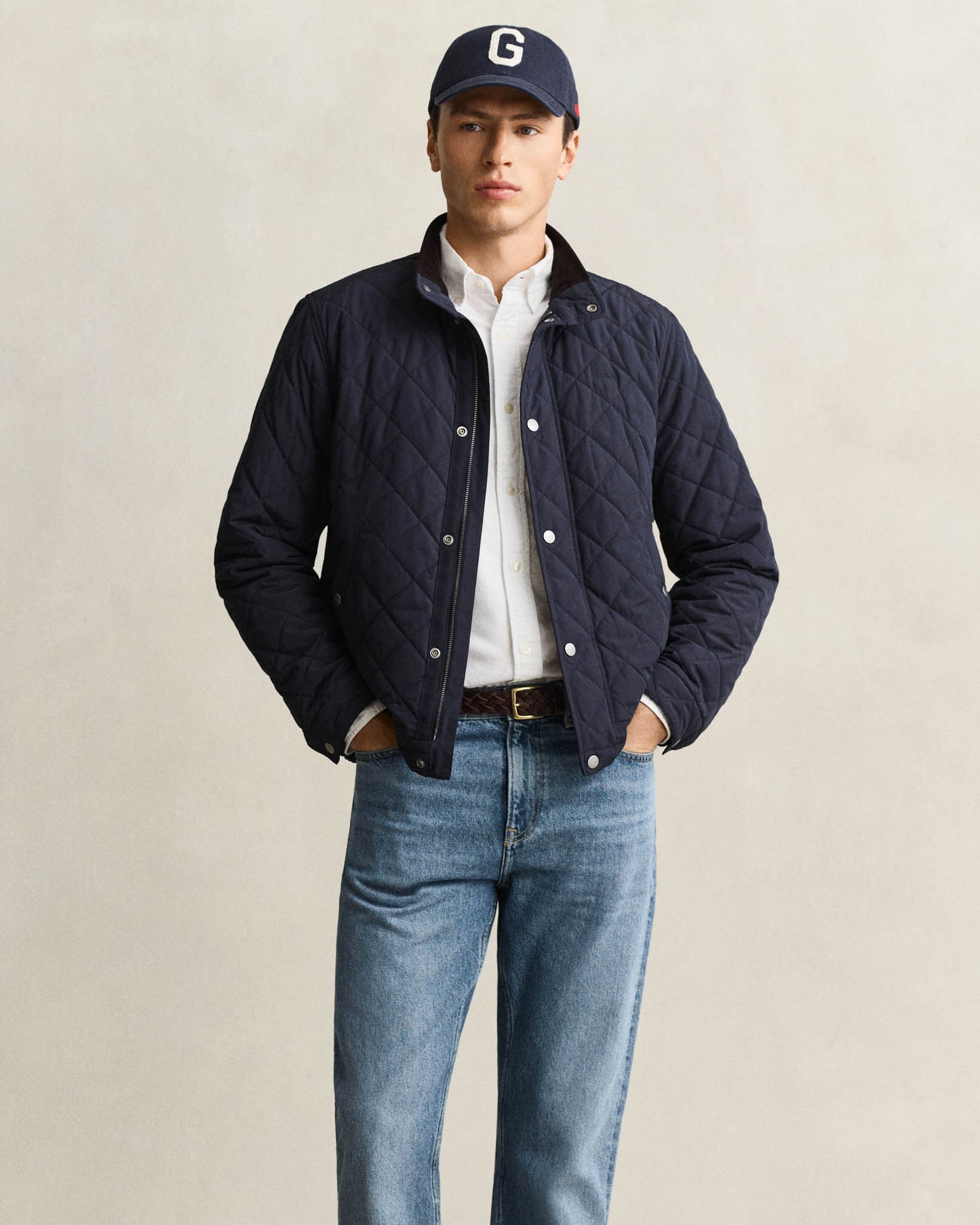 GANT Mens Quilted Jacket - 433 Evening Blue