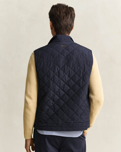 GANT Mens Quilted Vest - 433 Evening Blue
