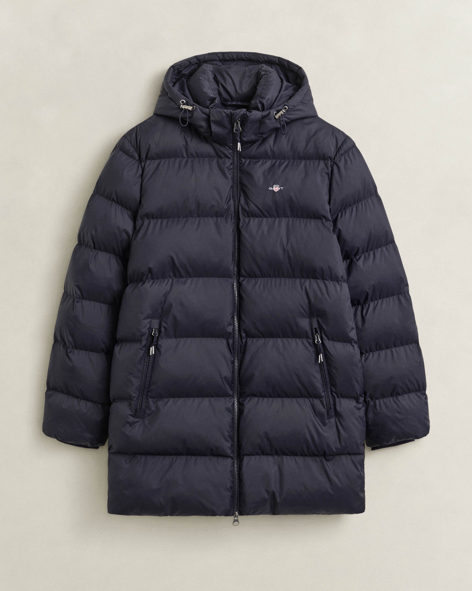 GANT Active Cloud Mens Mid Length Jacket - 433 Evening Blue | CHO | Designer Mens Padded Jackets