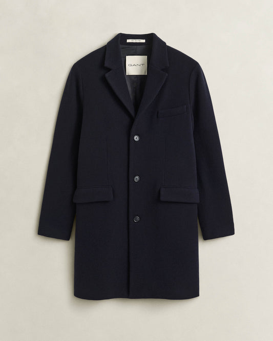 GANT Mens Classic Wool Coat - 433 Evening Blue