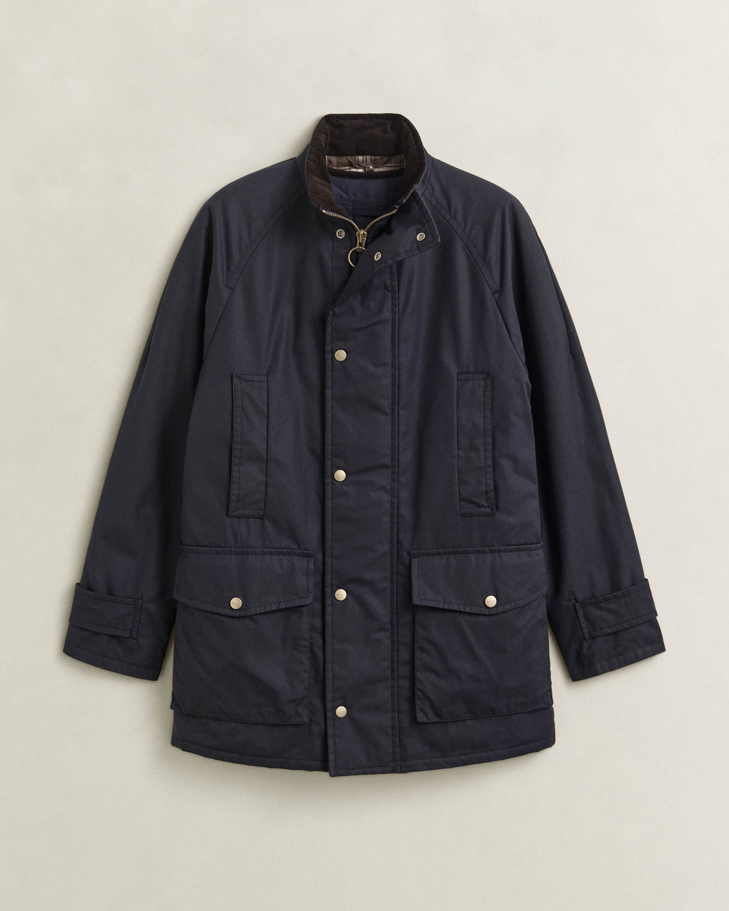 GANT Mens Waxed Double Decker Coat - 433 Evening Blue