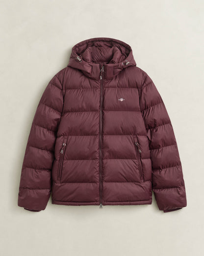 GANT Mens Active Cloud Jacket - 667 Darkened Wine | CHO | Designer Mens Padded Jackets