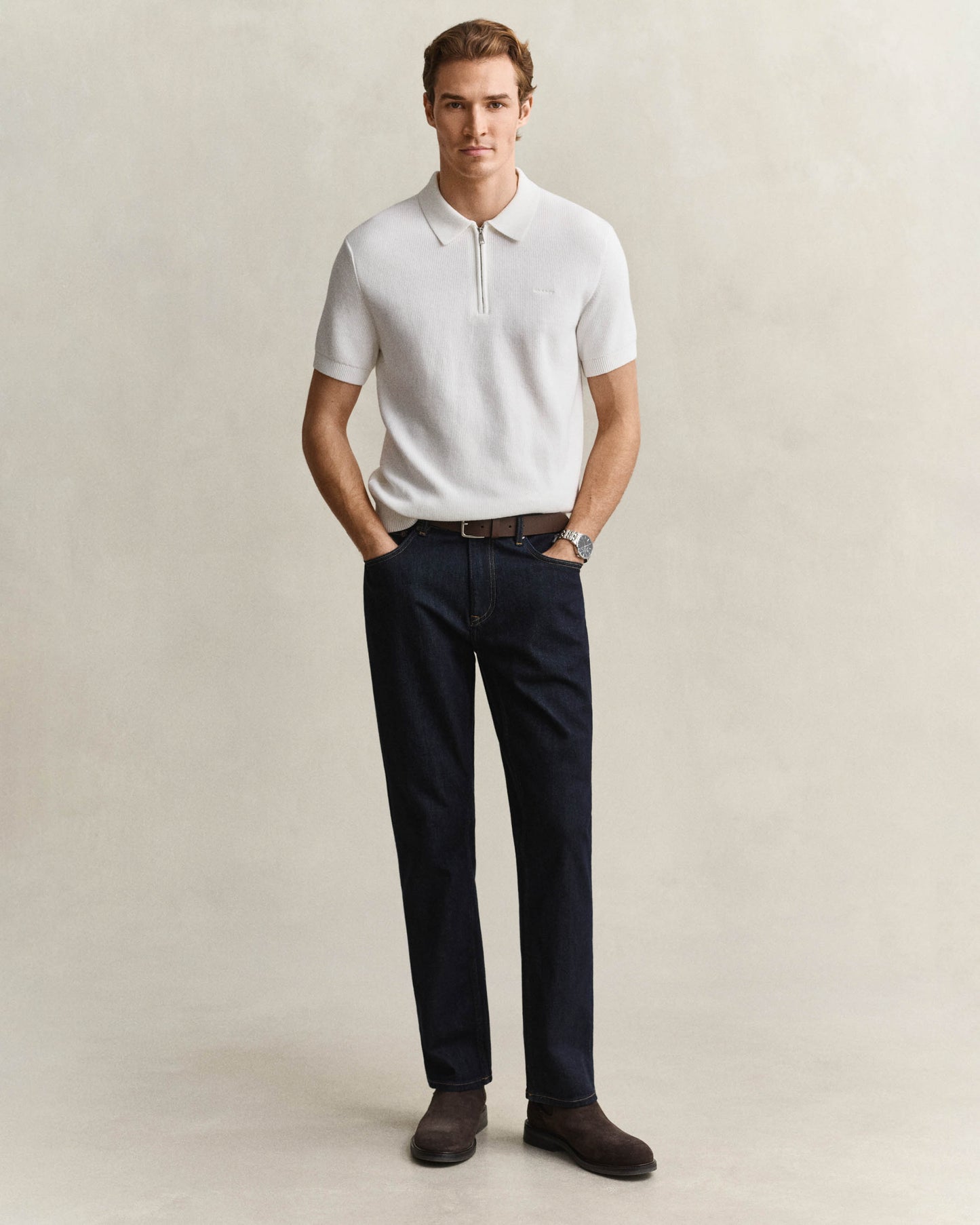 GANT Mens Classic Regular Fit Jeans - 960 Dark Blue