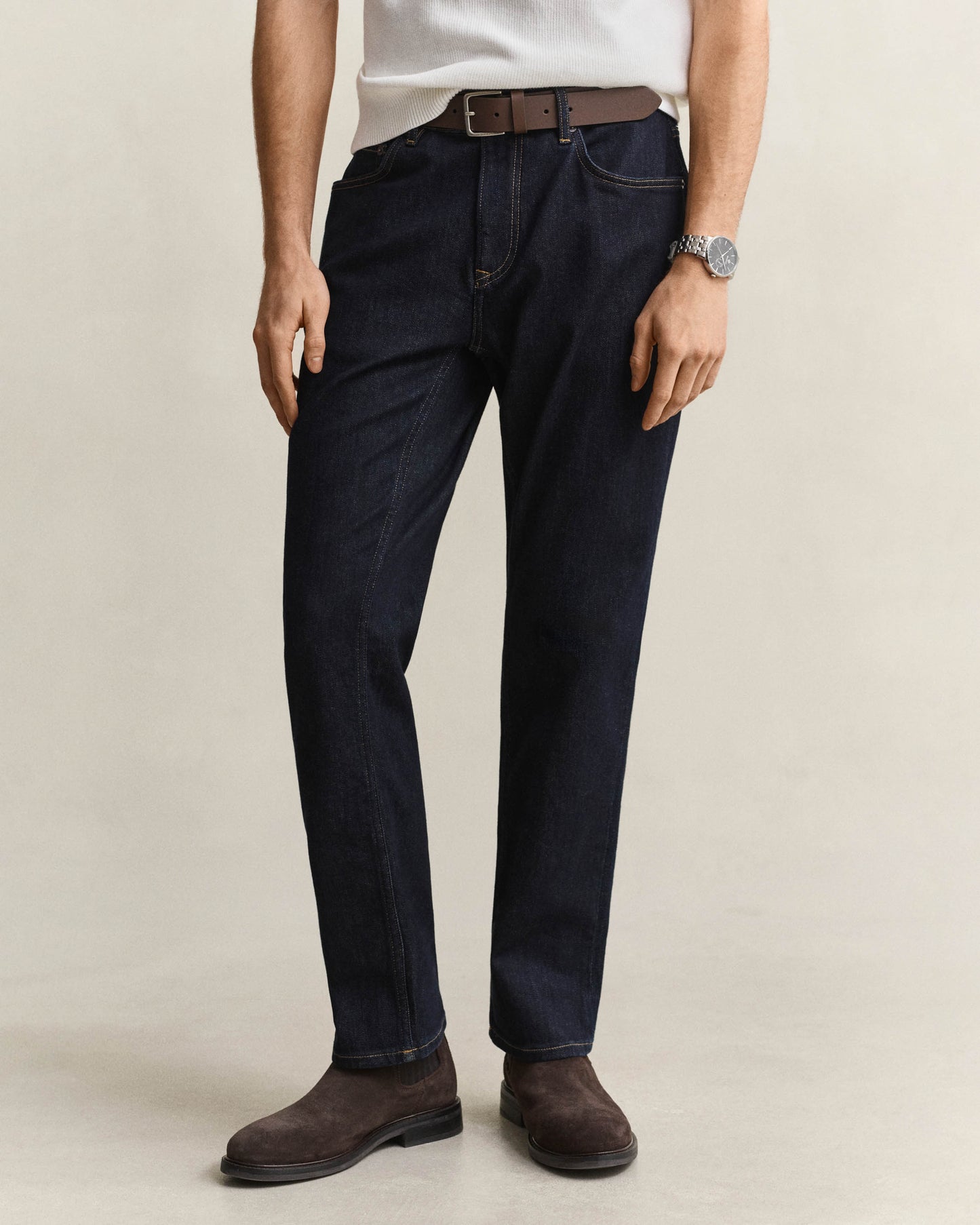 GANT Mens Classic Regular Fit Jeans - 960 Dark Blue