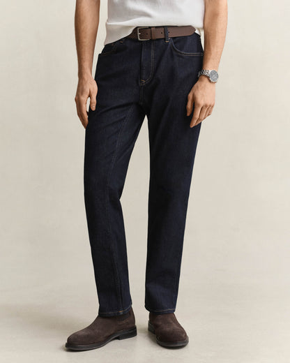 GANT Mens Classic Regular Fit Jeans - 960 Dark Blue
