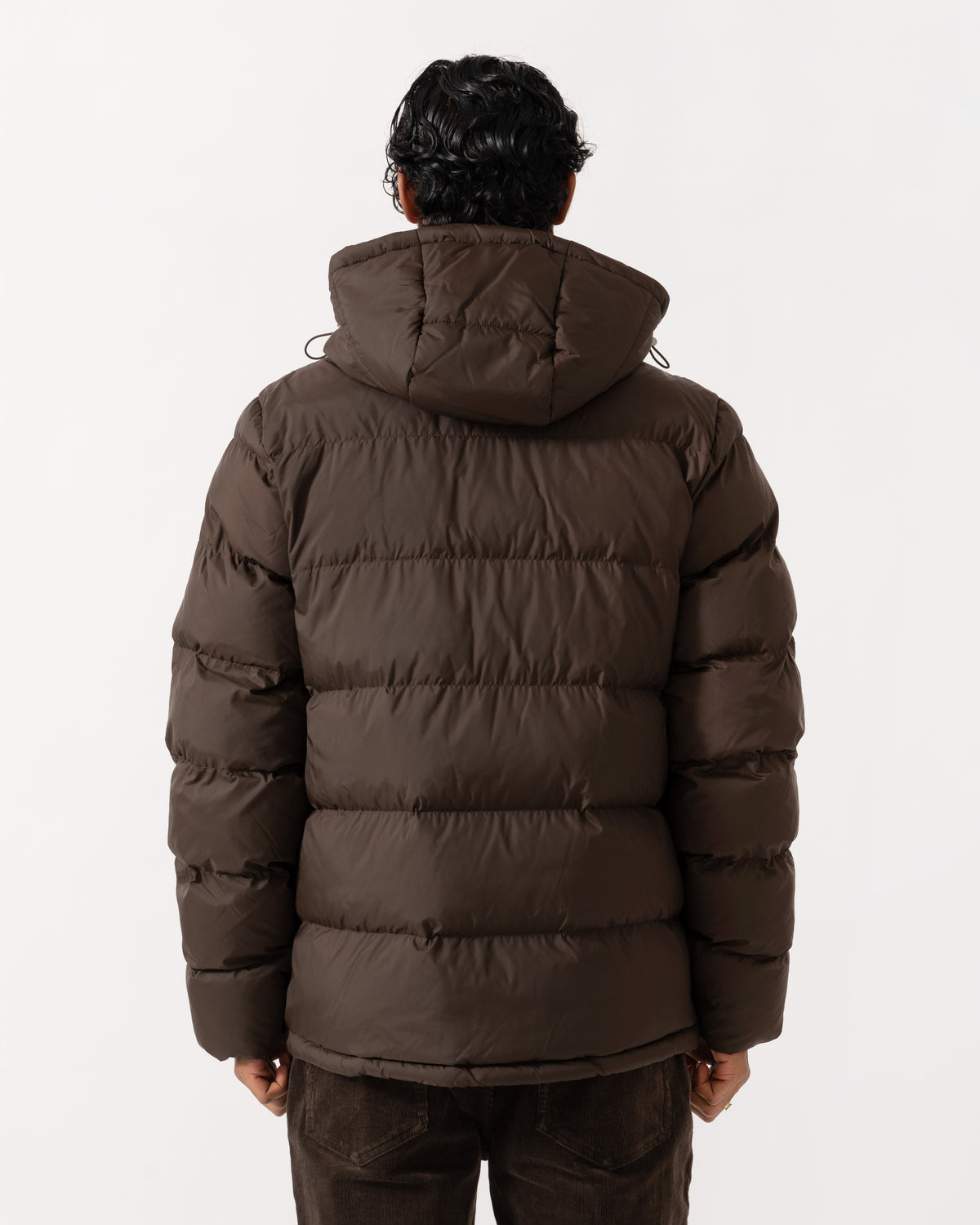 Back of the GANT Mens Active Cloud Jacket - 217 Black Brown