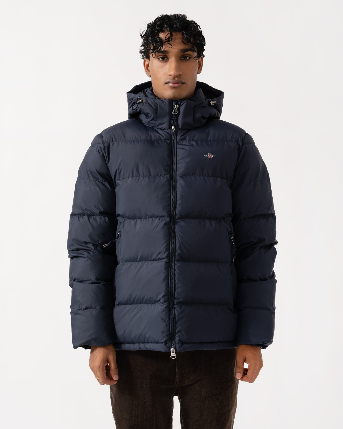 Front of the GANT Mens Active Cloud Jacket - 433 Evening Blue