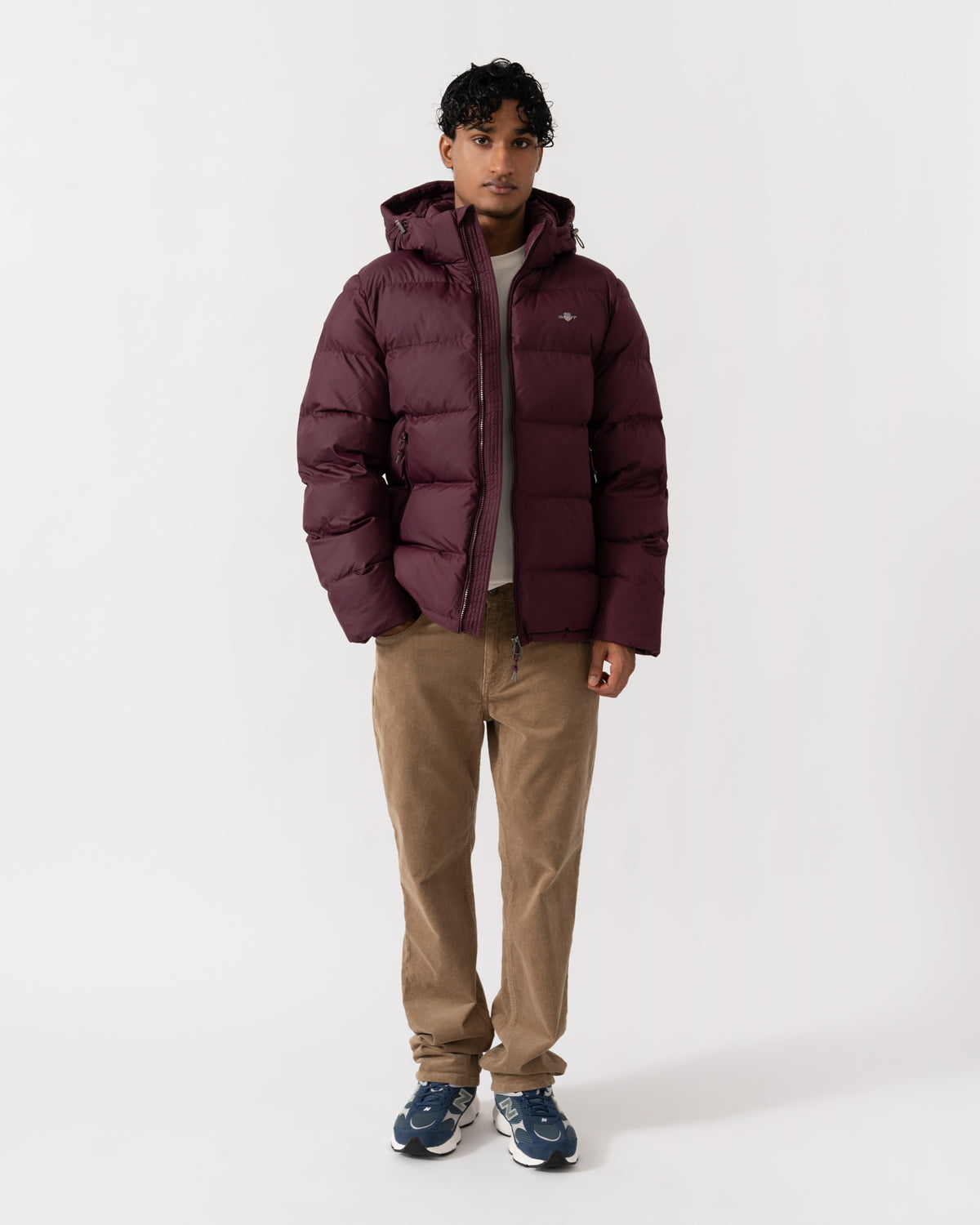 GANT Mens Active Cloud Jacket - 667 Darkened Wine | CHO | Designer Mens Padded Jackets