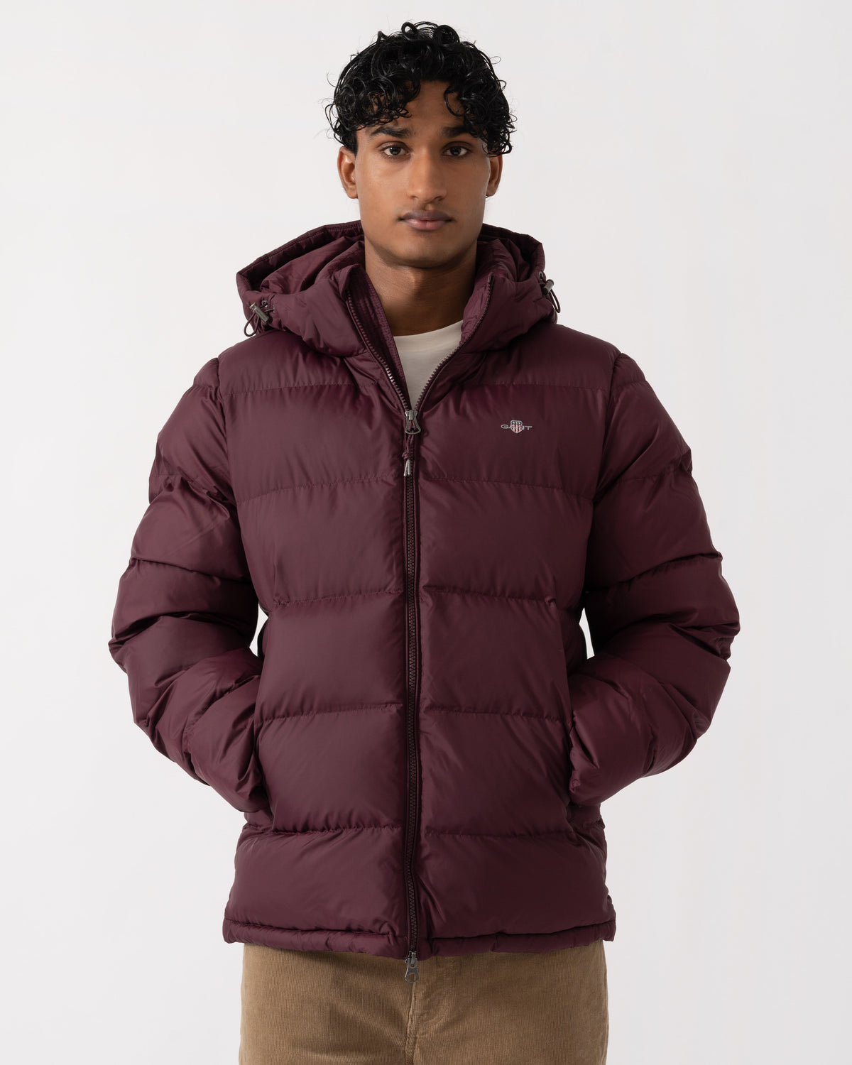 GANT Mens Active Cloud Jacket - 667 Darkened Wine | CHO | Designer Mens Padded Jackets