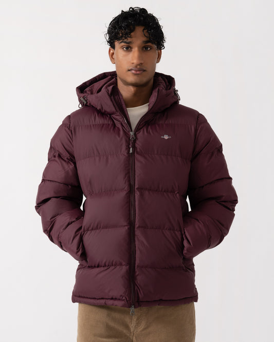 GANT Mens Active Cloud Jacket - 667 Darkened Wine | CHO | Designer Mens Padded Jackets
