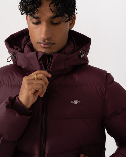 GANT Mens Active Cloud Jacket - 667 Darkened Wine | CHO | Designer Mens Padded Jackets