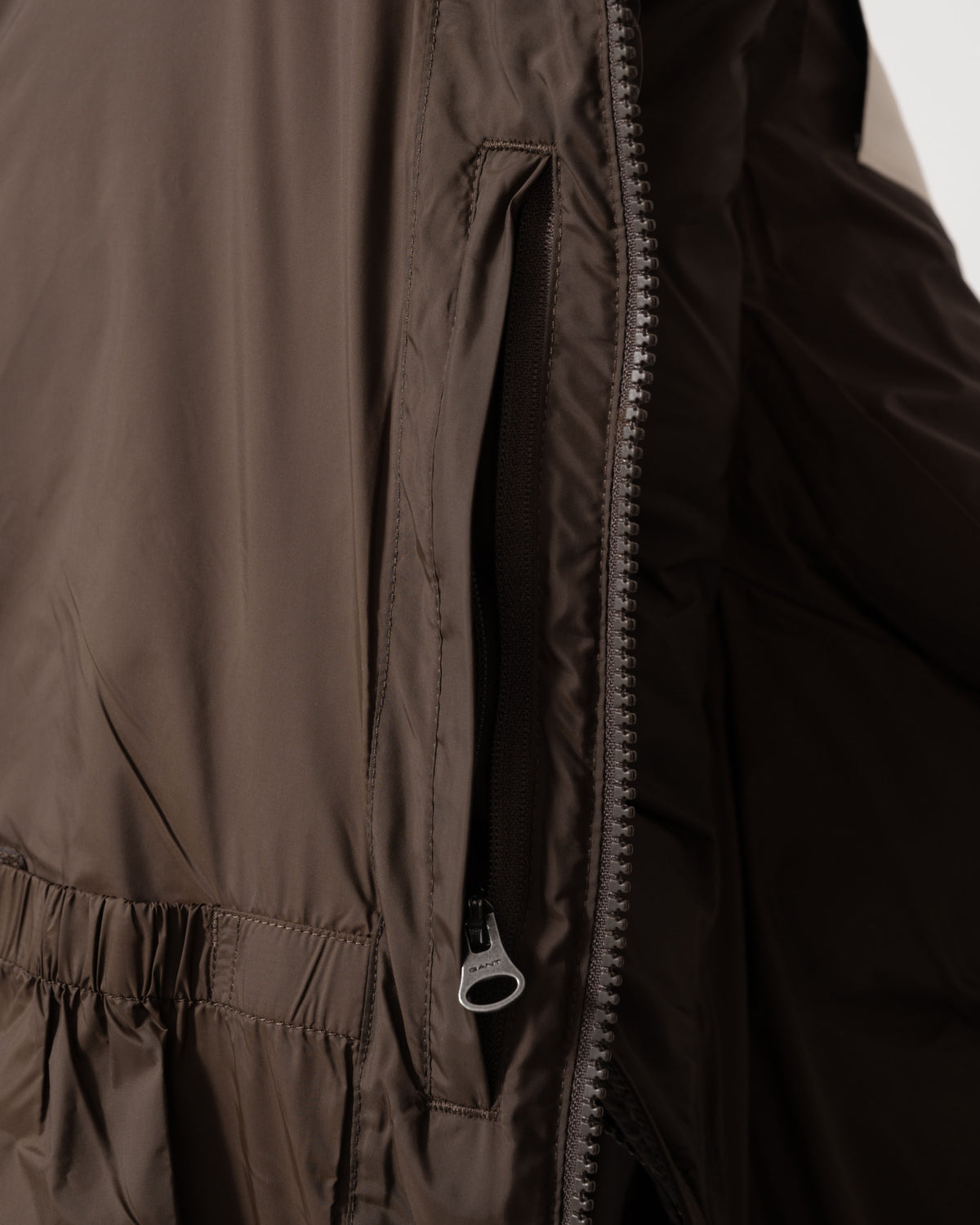 Pocket on the GANT Mens Active Cloud Vest - 217 Black Brown