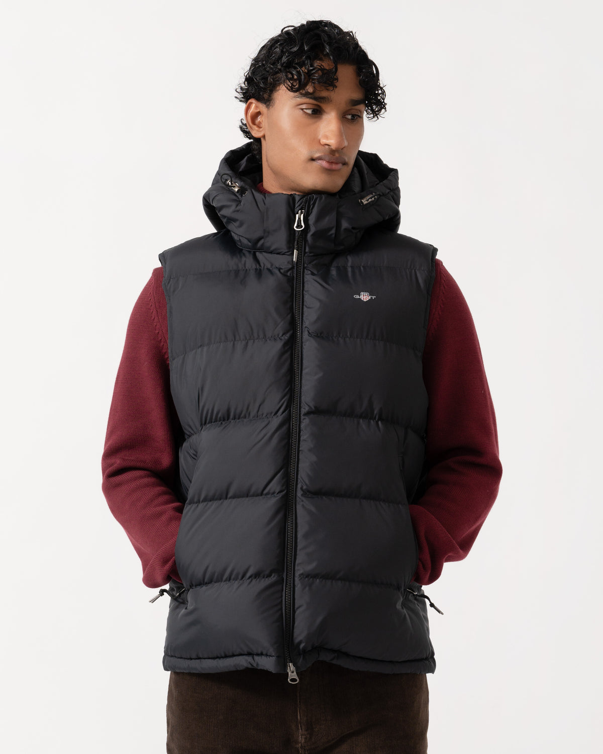 Front of the GANT Mens Active Cloud Vest - 5 Black