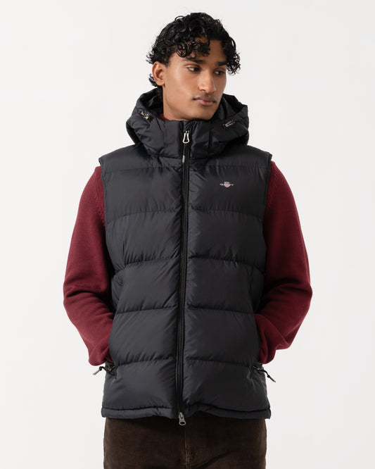 Front of the GANT Mens Active Cloud Vest - 5 Black